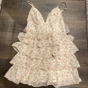 Mable Floral Ruffle Mini Dress